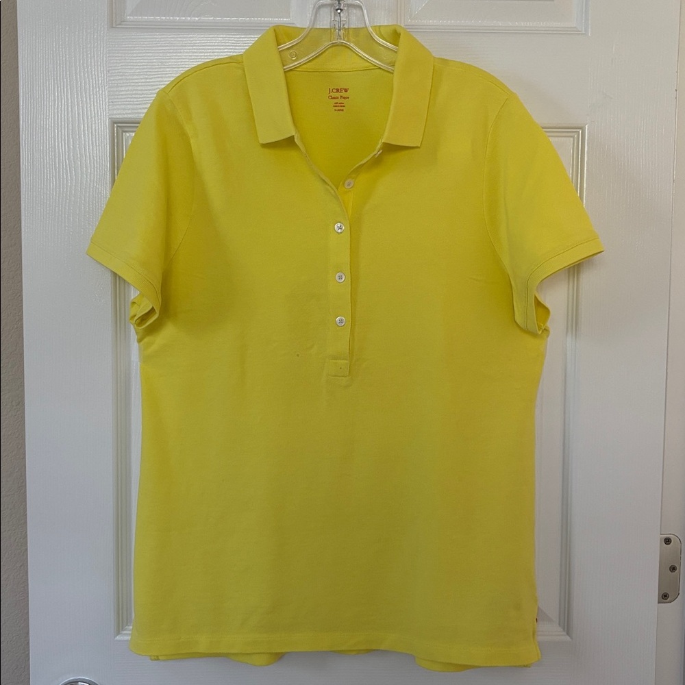 J. Crew Yellow Button Down Polo Shirt